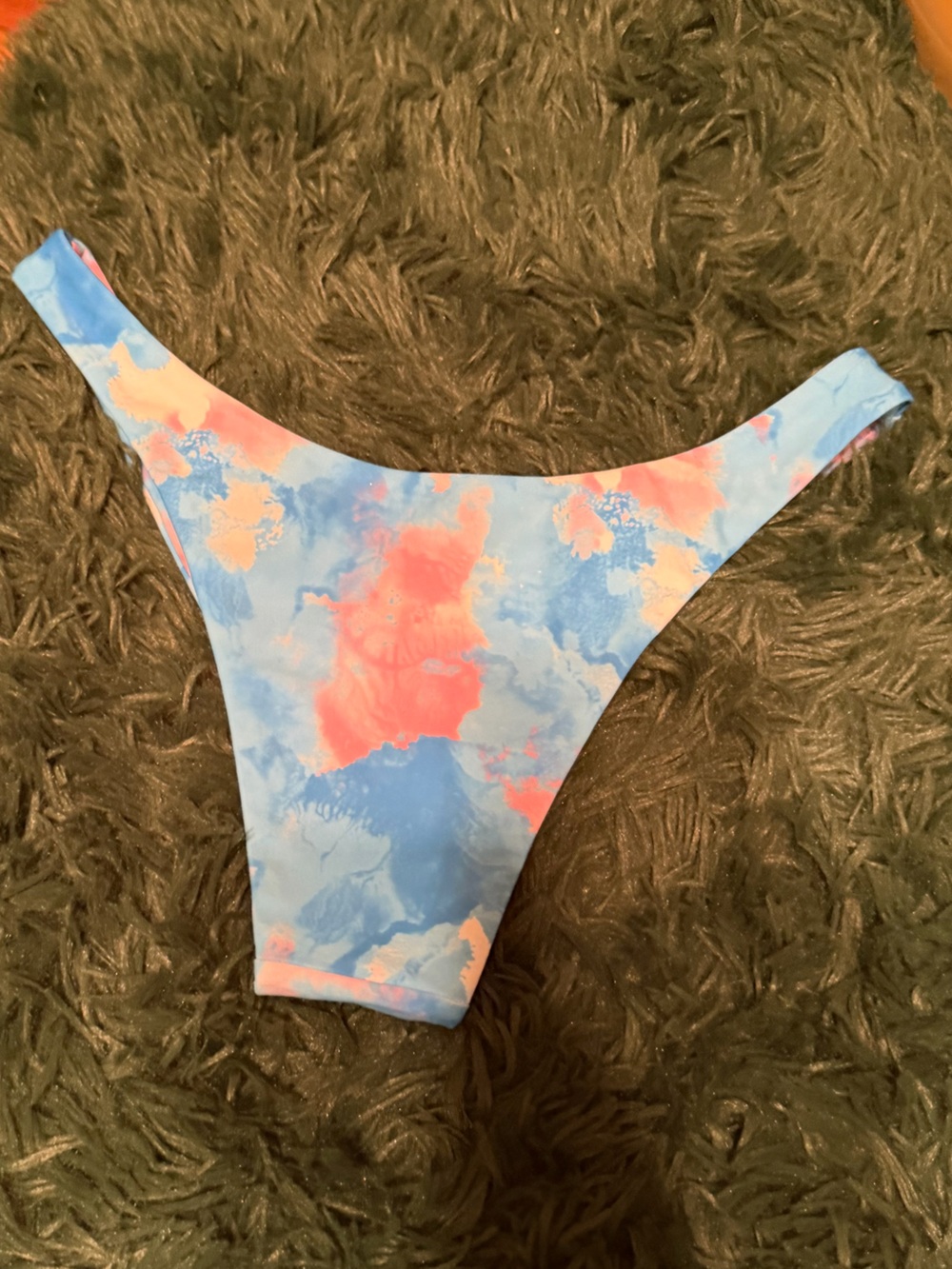 Vaya Island Blue Pink Watercolor Bikini Bottoms | Medium | NWT | Italian Lycra